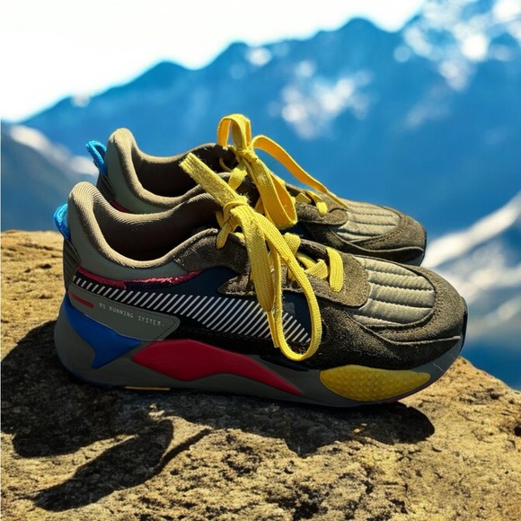 Puma Boys Shoes. RS-X Low Deep Lichen Green. Size 2. - Picture 8 of 8